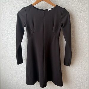 Amanda Uprichard XS Charcoal Gray A-Line Mini Dress